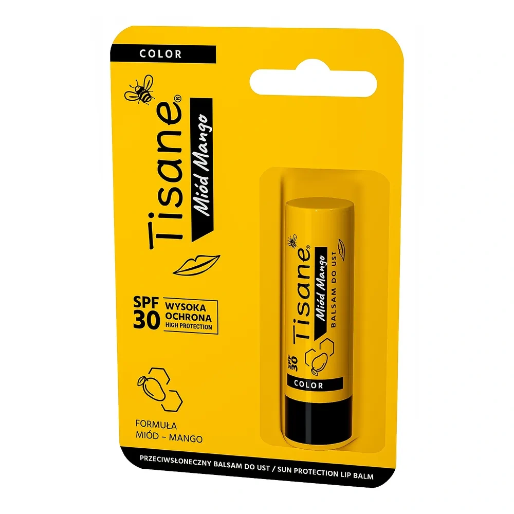 Tisane Color Miód Mango przeciwsłoneczny balsam do ust SPF30 5,1 g