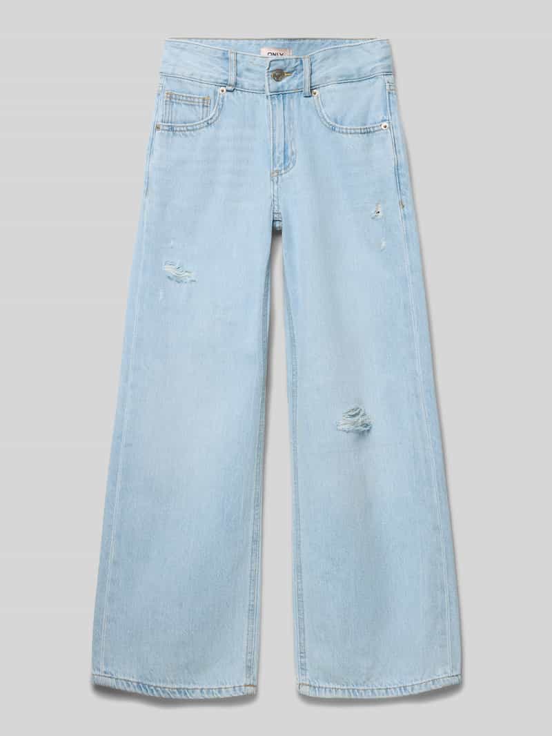 Jeansy o kroju regular fit z szerokimi nogawkami z czystej bawełny model 'KOGMOTT'