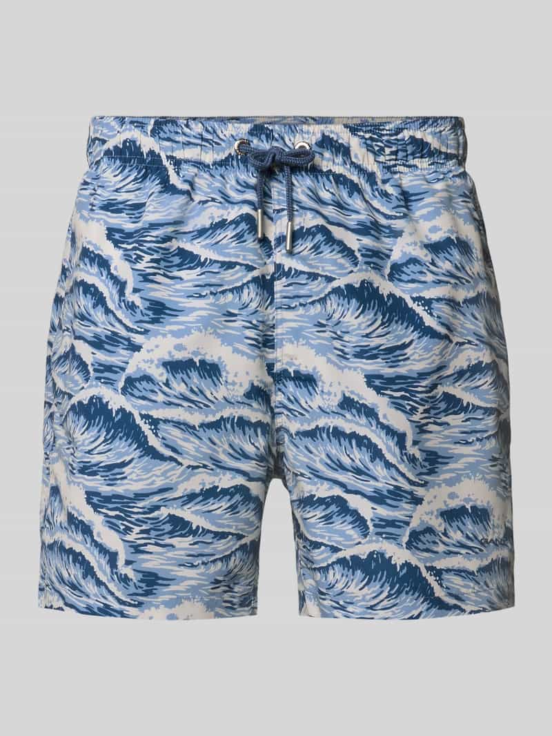 Spodenki kąpielowe o kroju straight fit z elastycznym pasem