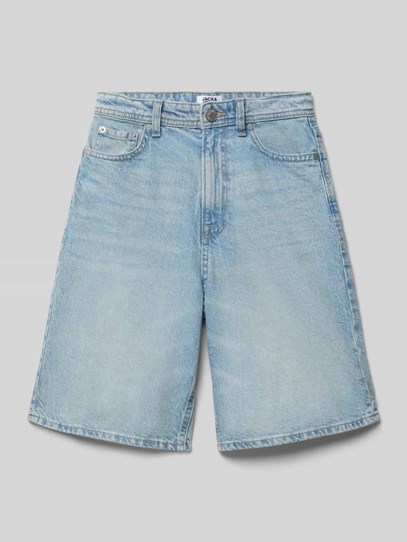 Szorty o kroju straight fit z naszywką z logo model 'Iron'