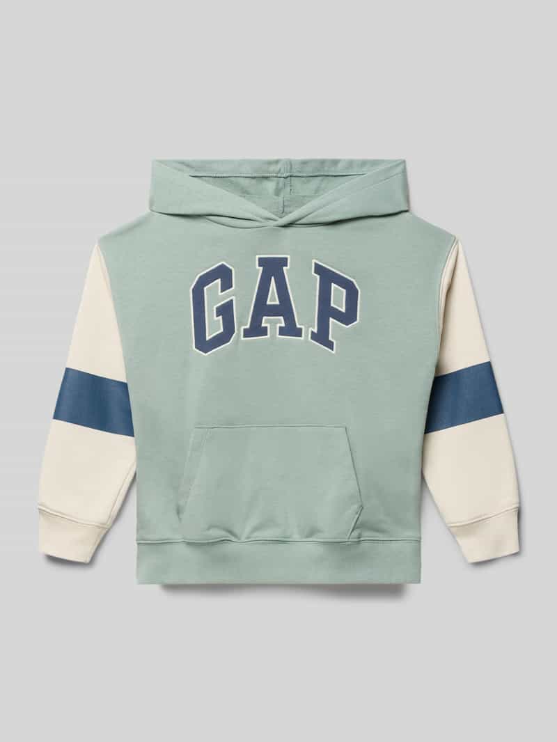 bluza z kapturem o kroju regular fit z nadrukiem z logo