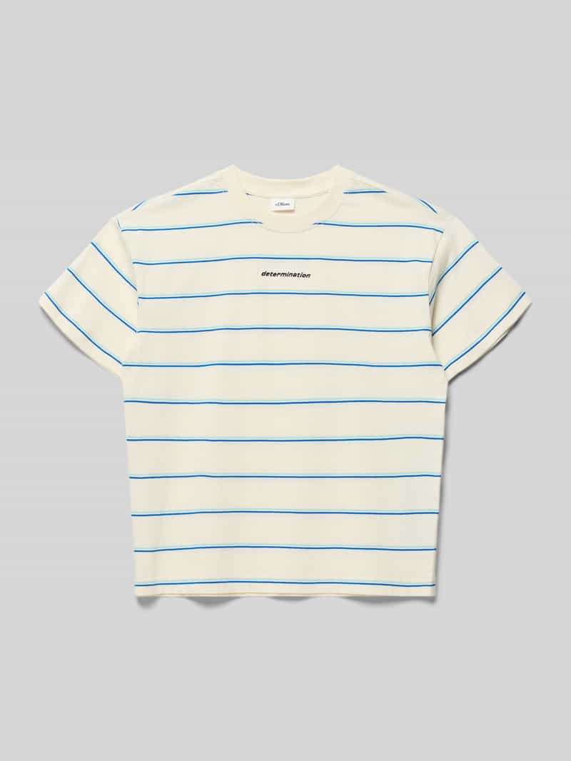 męski t-shirt o kroju regular fit z czystej bawełny