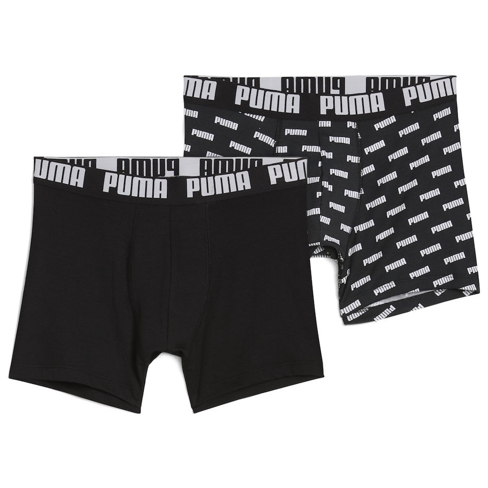 Męskie bokserki Puma Everyday Logo Print Boxers 2P Rozmiar: L / Kolor: czarny