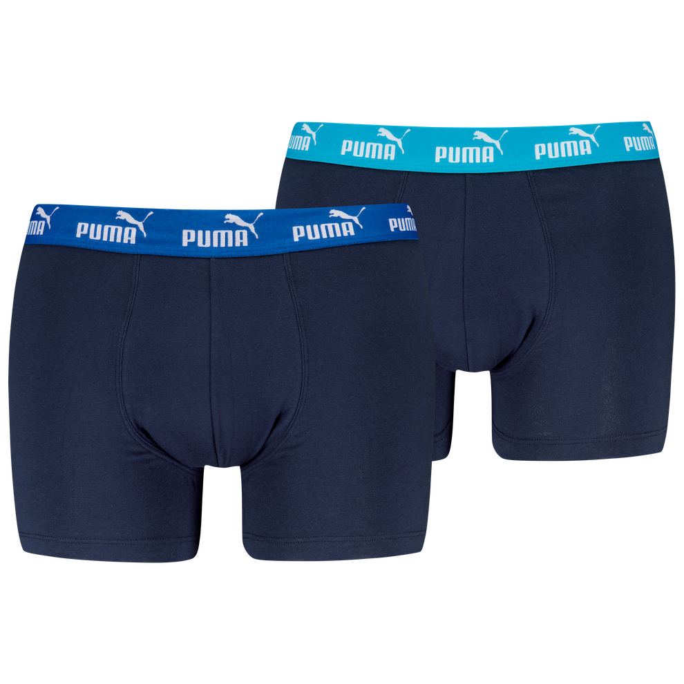 Męskie bokserki Puma Elements Basic Boxers 2P Rozmiar: L / Kolor: ciemnoniebieski