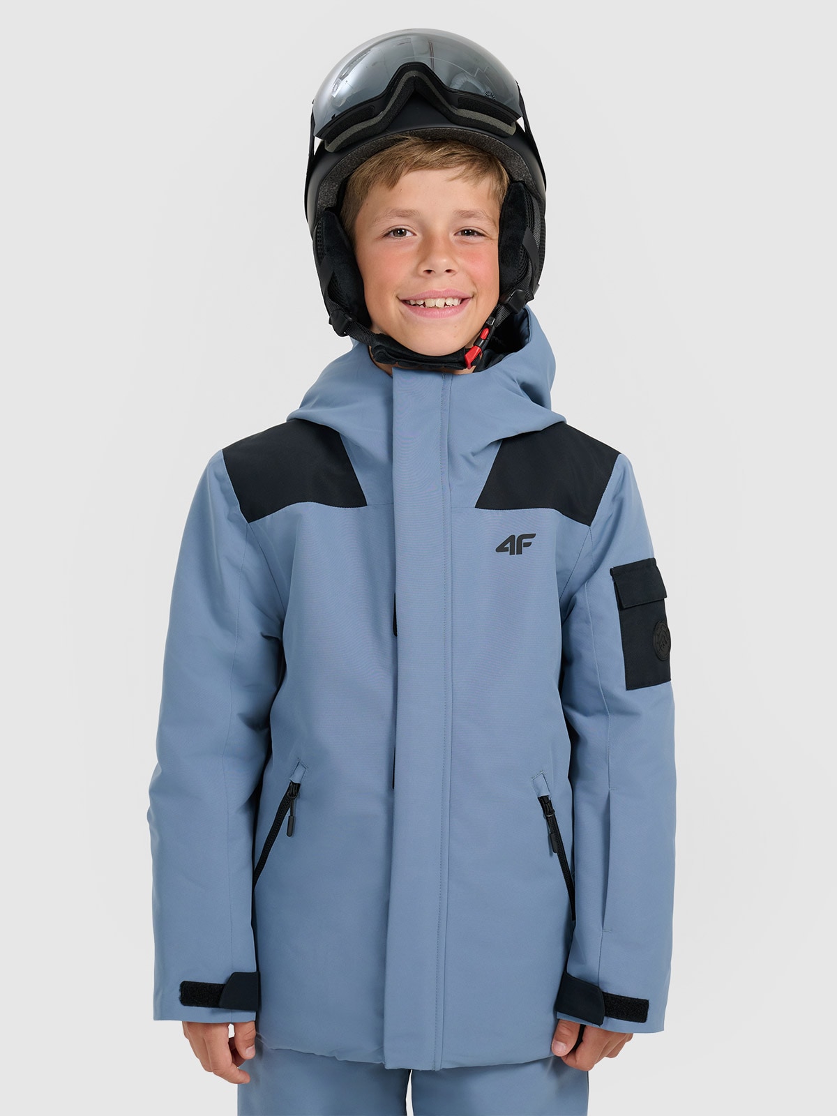 4F Kurtka snowboardowa membrana 8000 chłopięca - granatowa 128 (7-8 lat)
