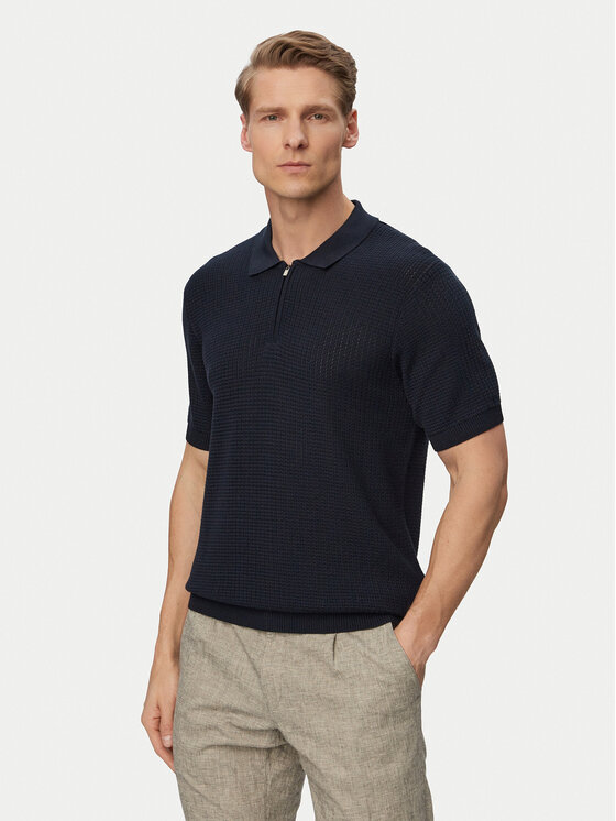 JOOP! Polo Vascor 30101508 Granatowy Regular Fit