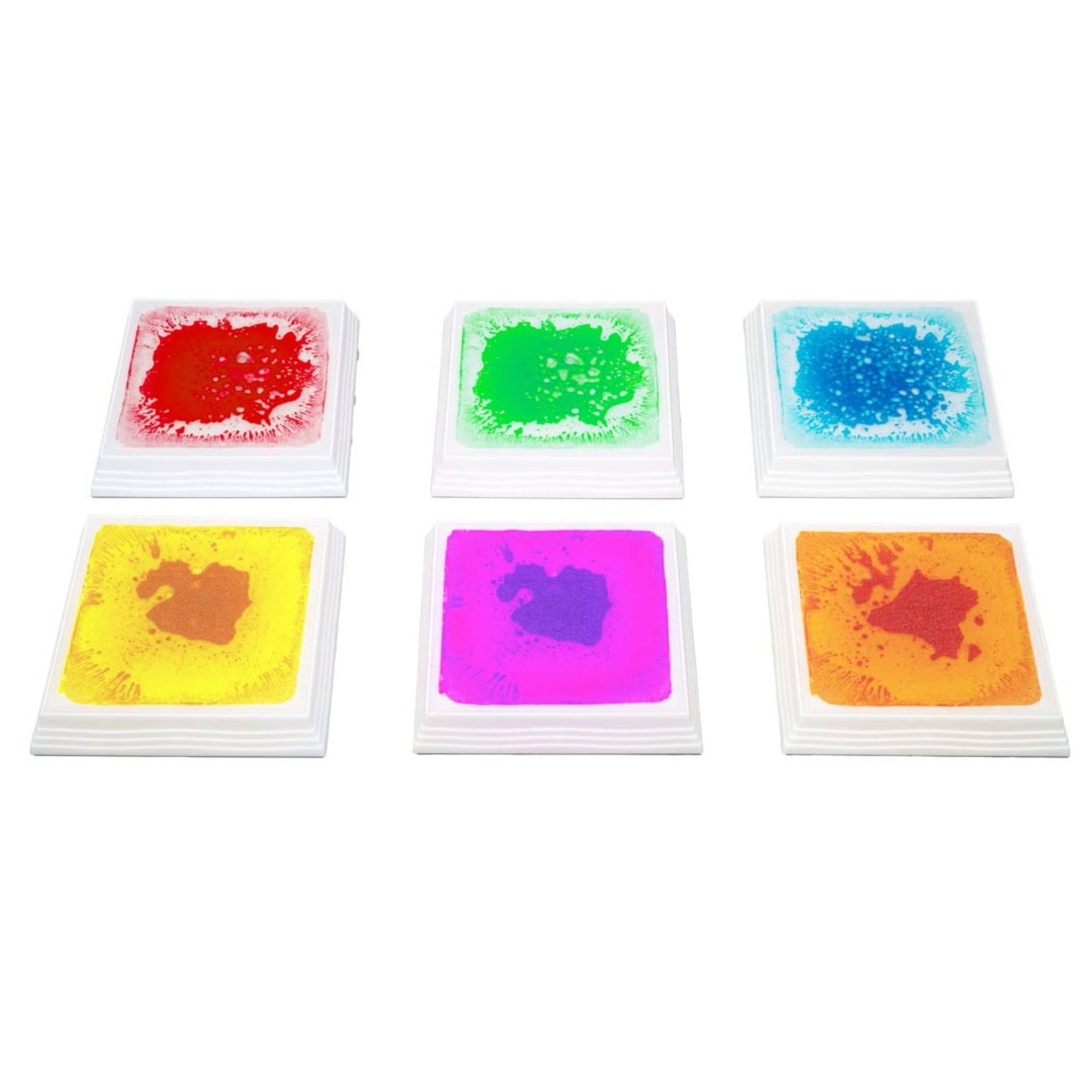 AMAYA Sensoryczne płytki podłogowe LED dla dzieci , kwadratowe 30x30 cm, 6 szt.