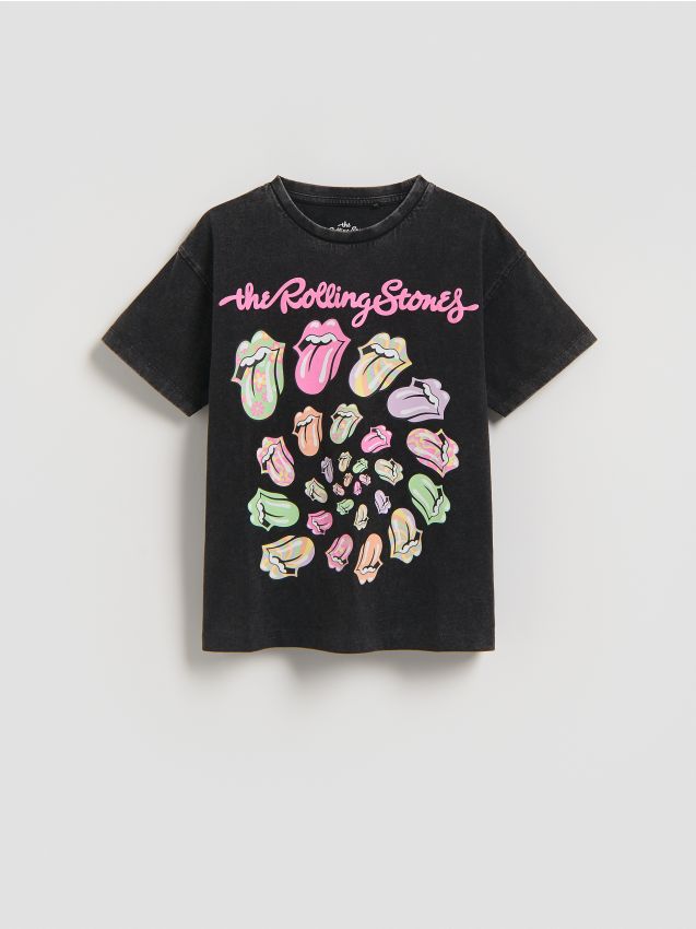 Reserved - Bawełniany t-shirt The Rolling Stones - ciemnoszary