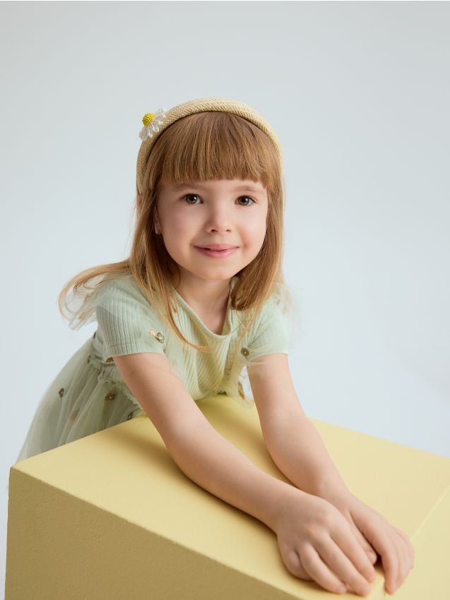 Reserved - Sukienka z tiulowym dołem - jasnozielony