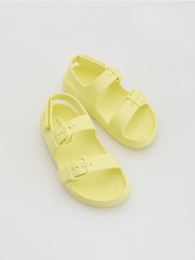 Reserved - Lekkie sandały z pianki Eva - jasnożółty