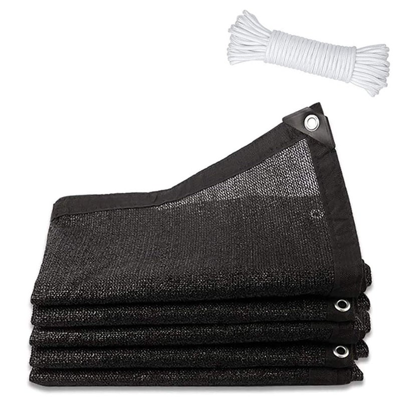 Siatka zacieniająca z oczkami - 4m x 5m - siatka odporna na promieniowanie UV - do roślin ogrodowych, parasol ogrodowy - z liną 4m