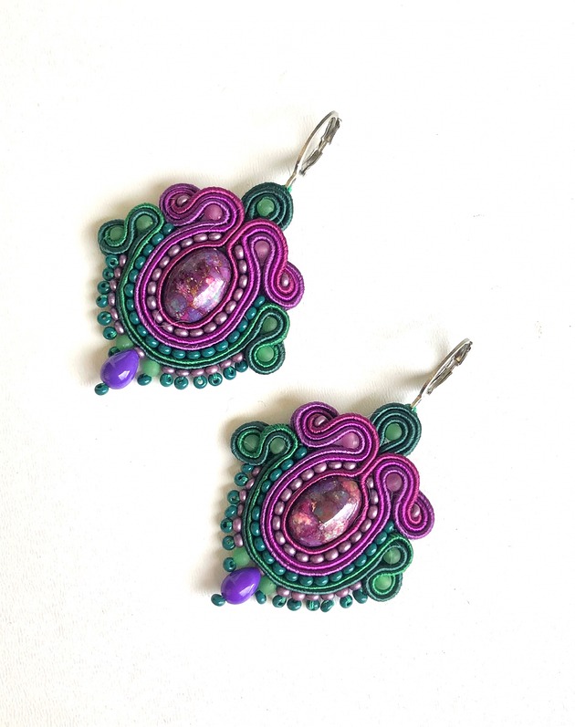 Sutaszowe kolczyki COIMBRA