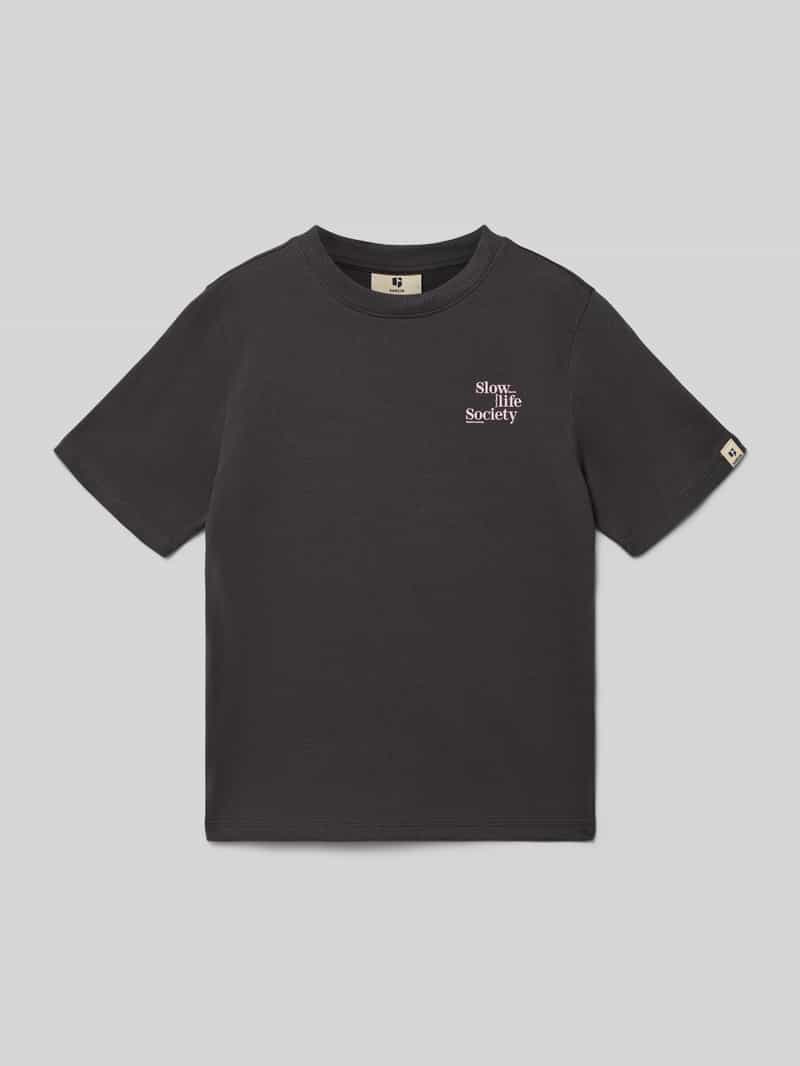 Koszulka z nadrukiem logo, krój regular fit