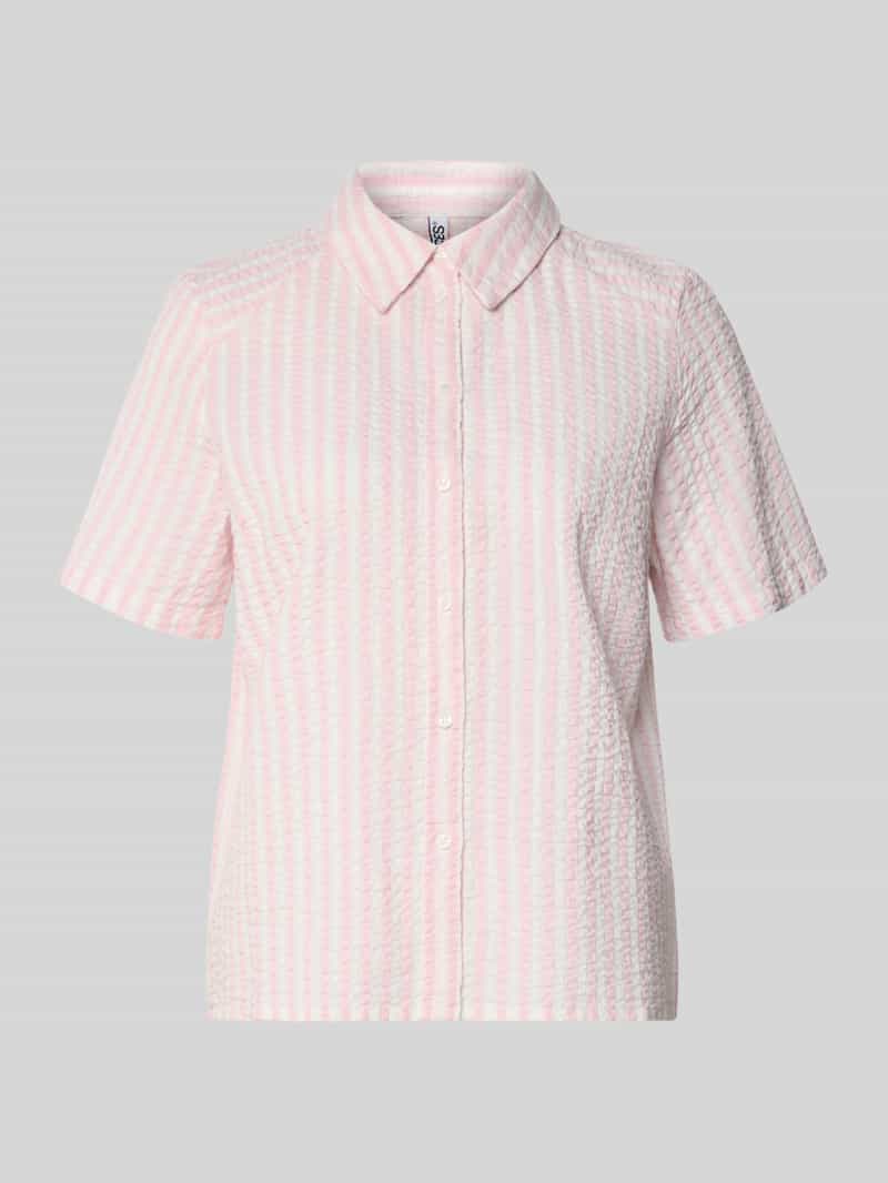 bluzka koszulowa o kroju regular fit z czystej bawełny model 'TINNA'