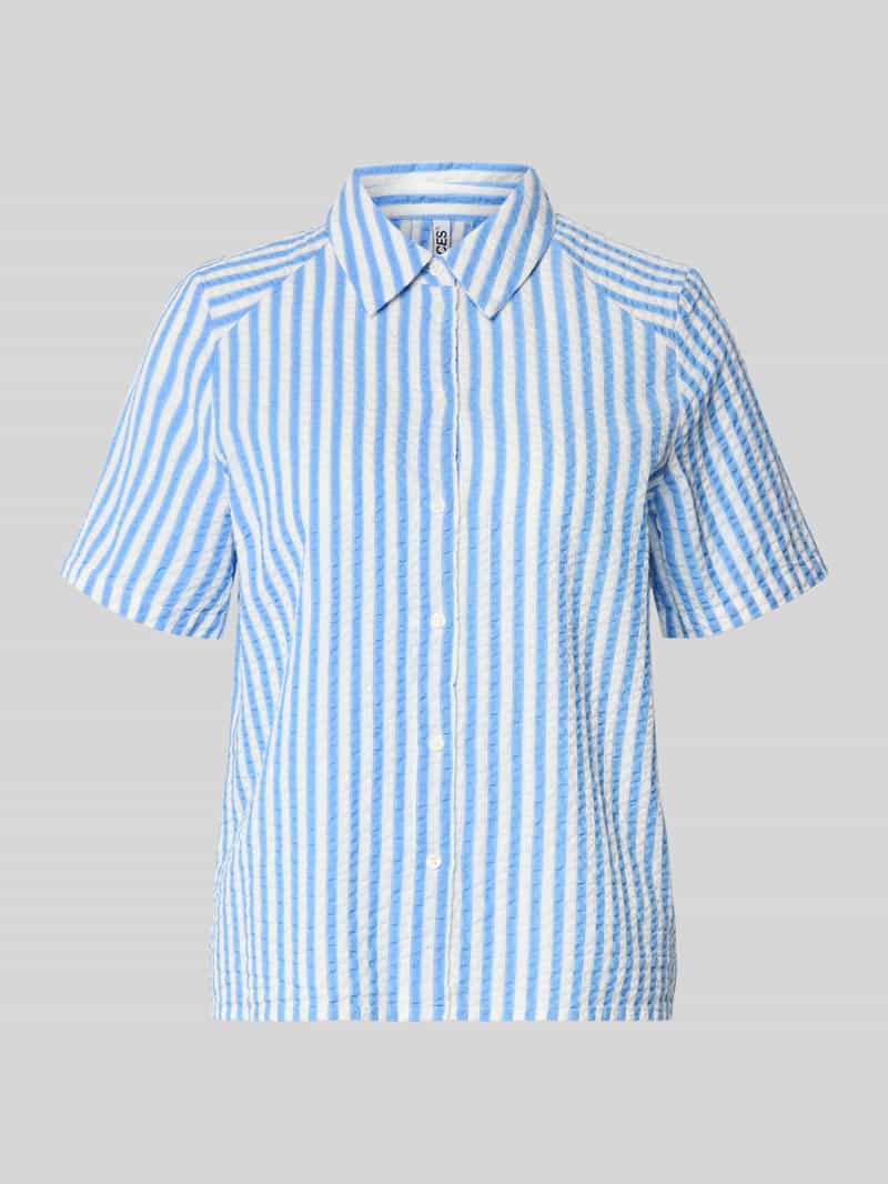 bluzka koszulowa o kroju regular fit z czystej bawełny model 'TINNA'