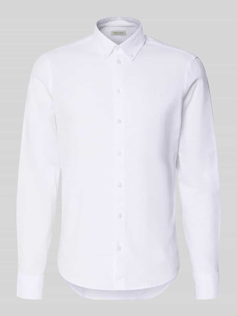 Koszula casualowa o kroju slim fit z kołnierzykiem typu button down model 'Anton'