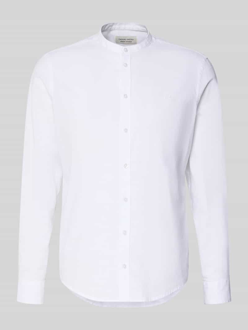 koszula casualowa o kroju slim fit ze stójką model 'Anton'