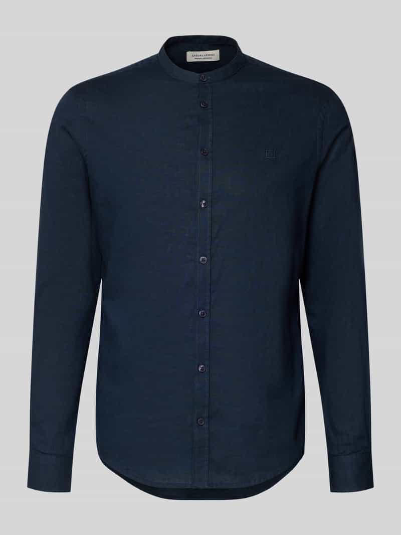 koszula casualowa o kroju slim fit ze stójką model 'Anton'