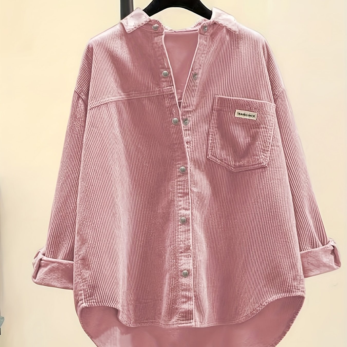 TEMU Elegancka damska koszula z długim rękawem, idealna na co dzień