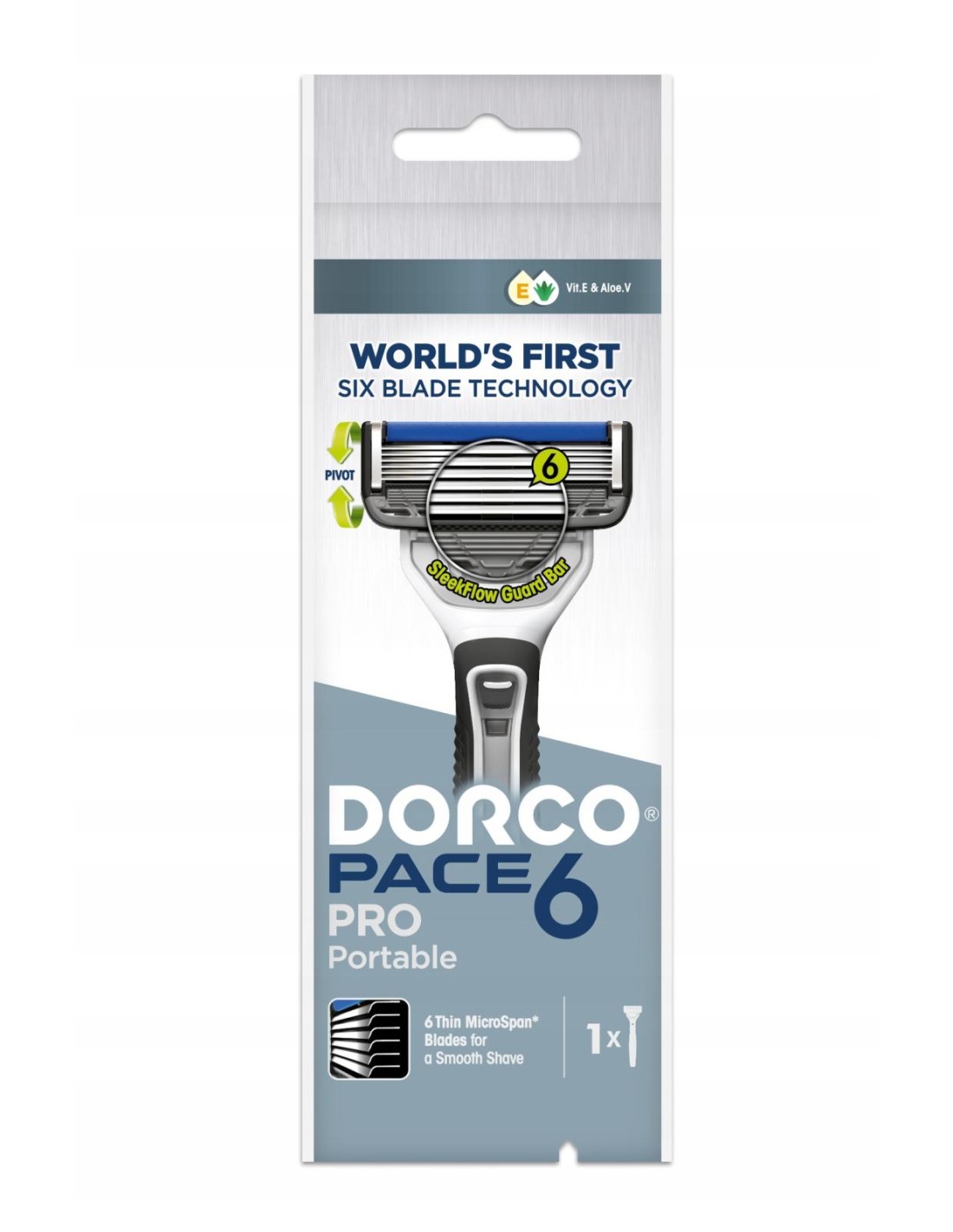 Dorco Maszynka 6 Ostrzy Pace 6 Pro Portable 1 Sztuka