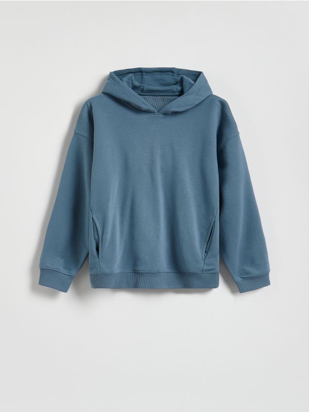Reserved - Bluza z kapturem - niebieski