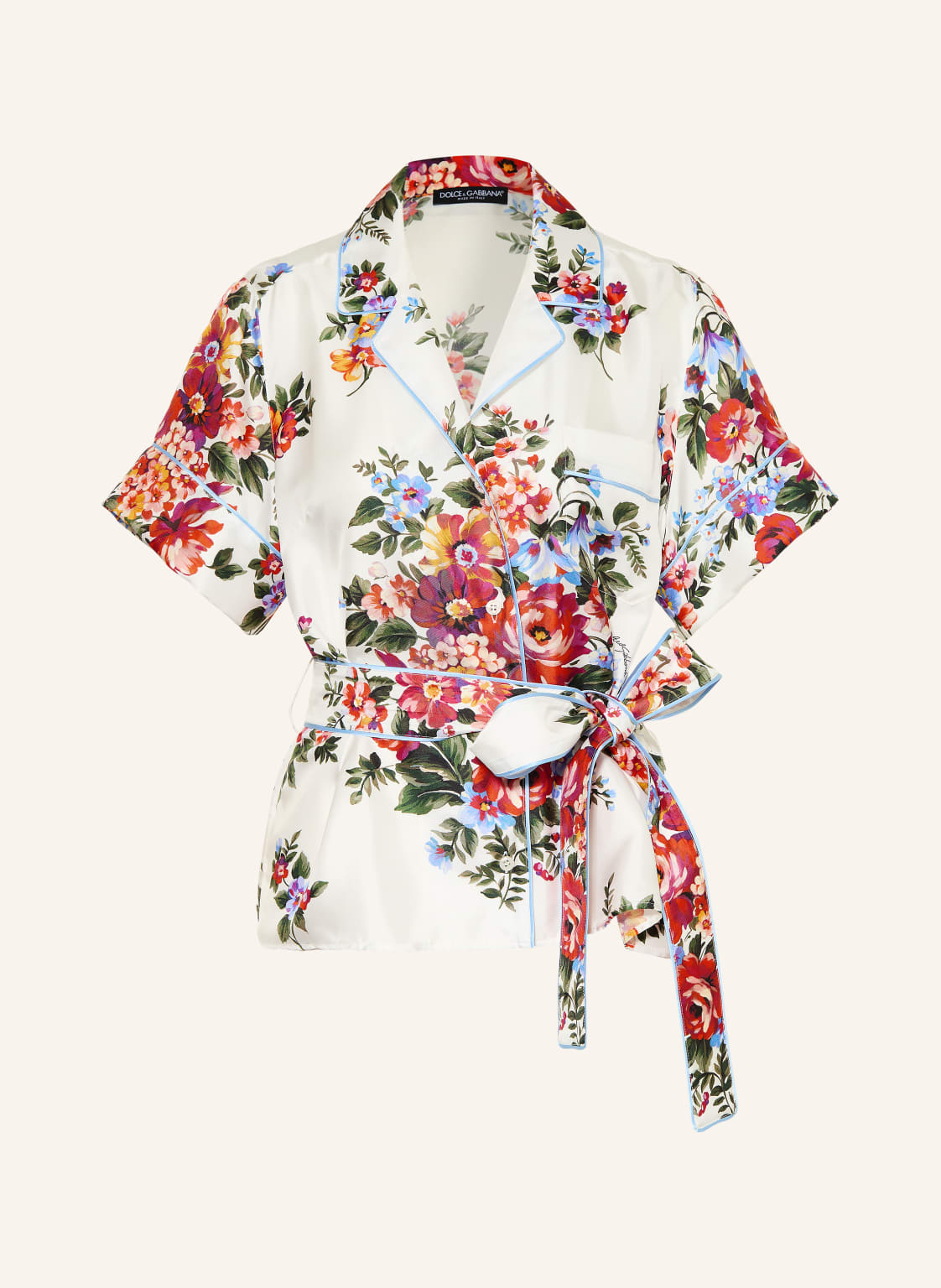 Dolce & Gabbana Jedwabna Bluzka weiss