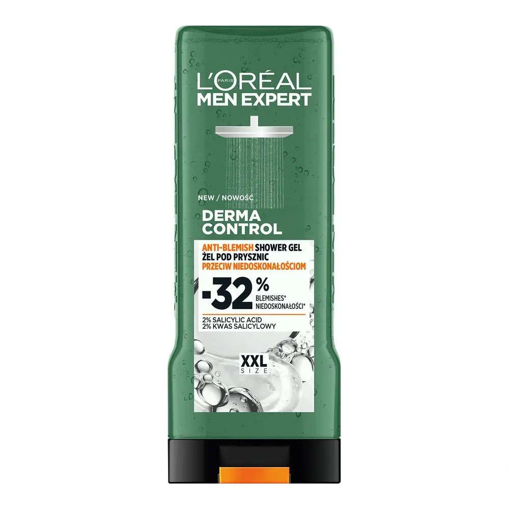 L’Oréal Paris Men Expert Derma Control żel pod prysznic przeciw niedoskonałościom z 2% kwasem salicylowym 400 ml
