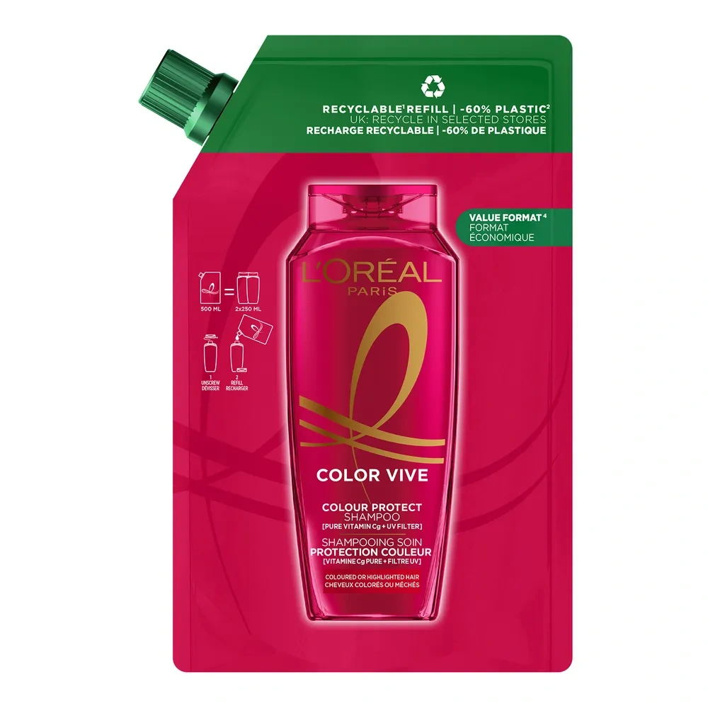 L'Oréal Paris Elseve Color Vive ochronny szampon do włosów farbowanych refill 500 ml
