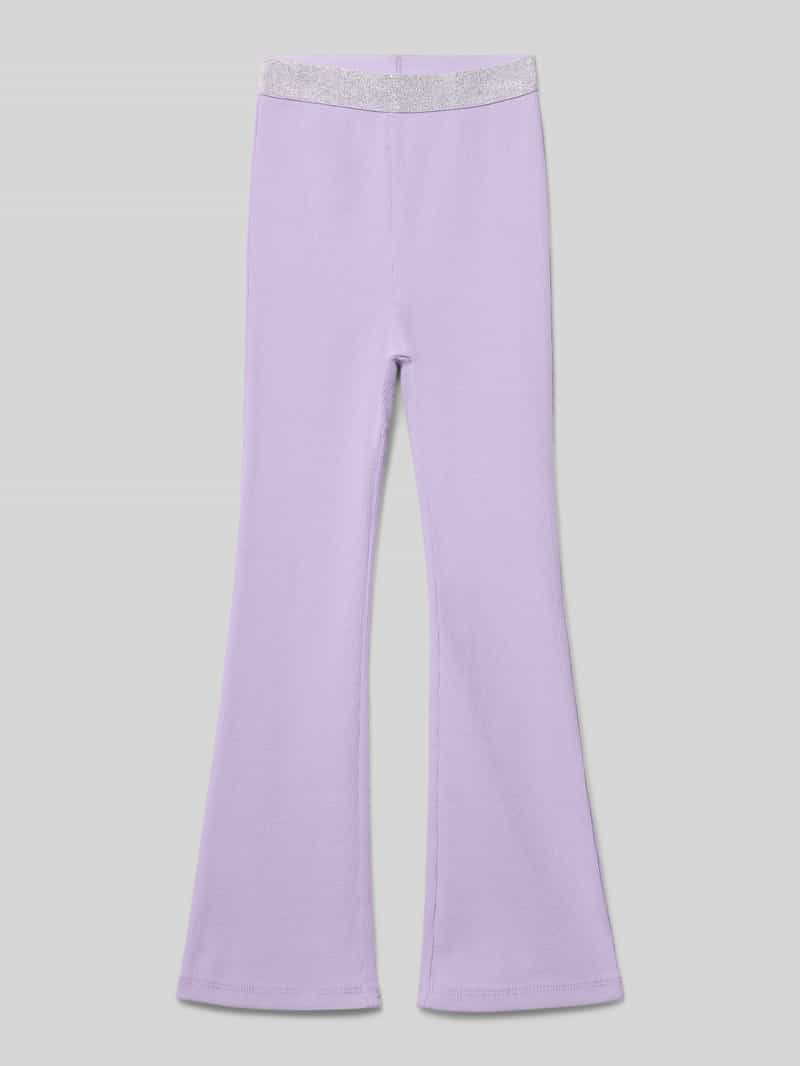 Legginsy o kroju regular fit z mieszanki bawełny