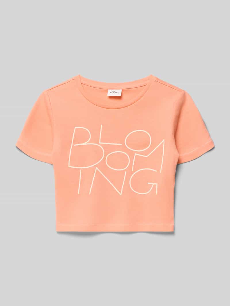 t-shirt o kroju regular fit z czystej bawełny