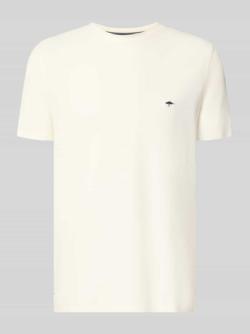 T-shirt w kroju regular fit z haftowanym logo