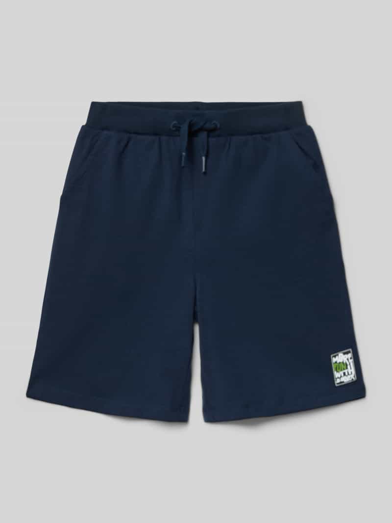 Szorty dresowe o kroju regular fit z mieszanka bawełny