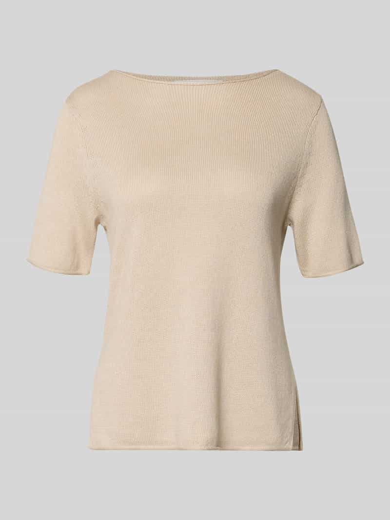 Sweter o kroju regular fit z mieszanki bawełny i lnu