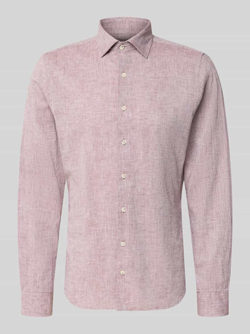 Koszula casual o kroju slim fit z domieszką lnu