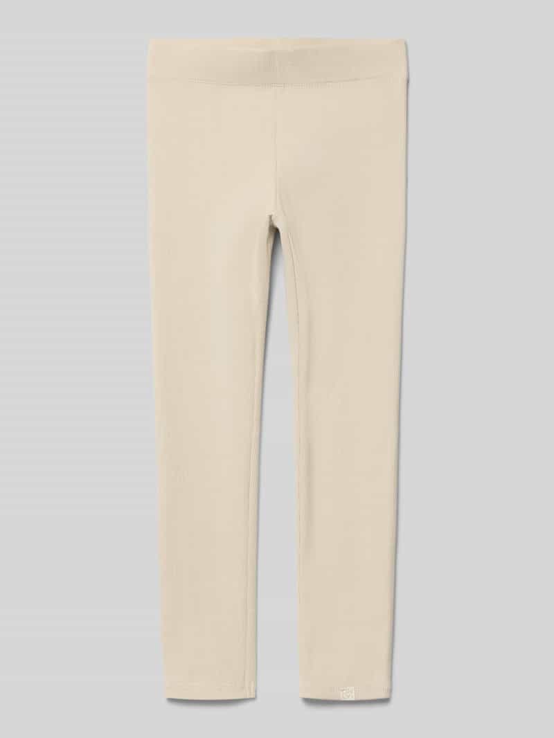 Legginsy z mieszanki bawełny organicznej o kroju slim fit model 'TRINNY LIFE'