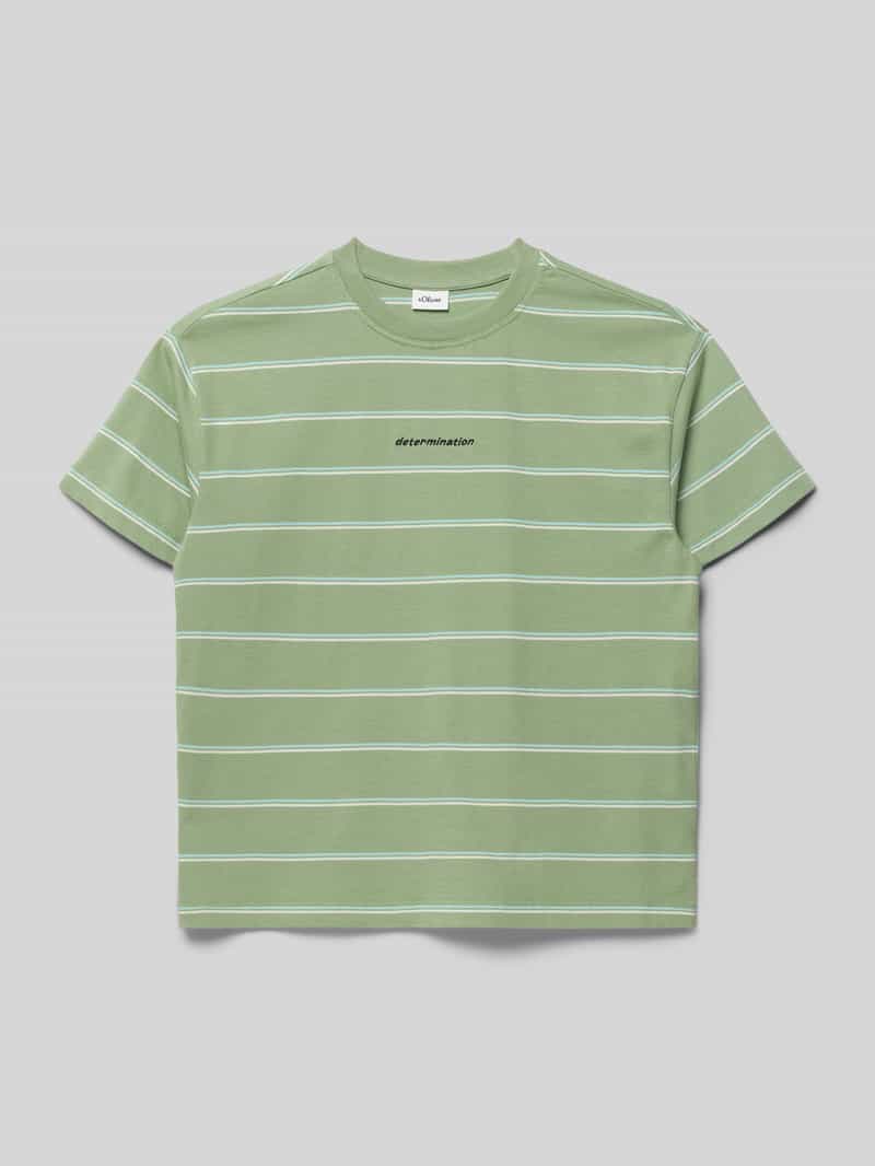męski t-shirt o kroju regular fit z czystej bawełny