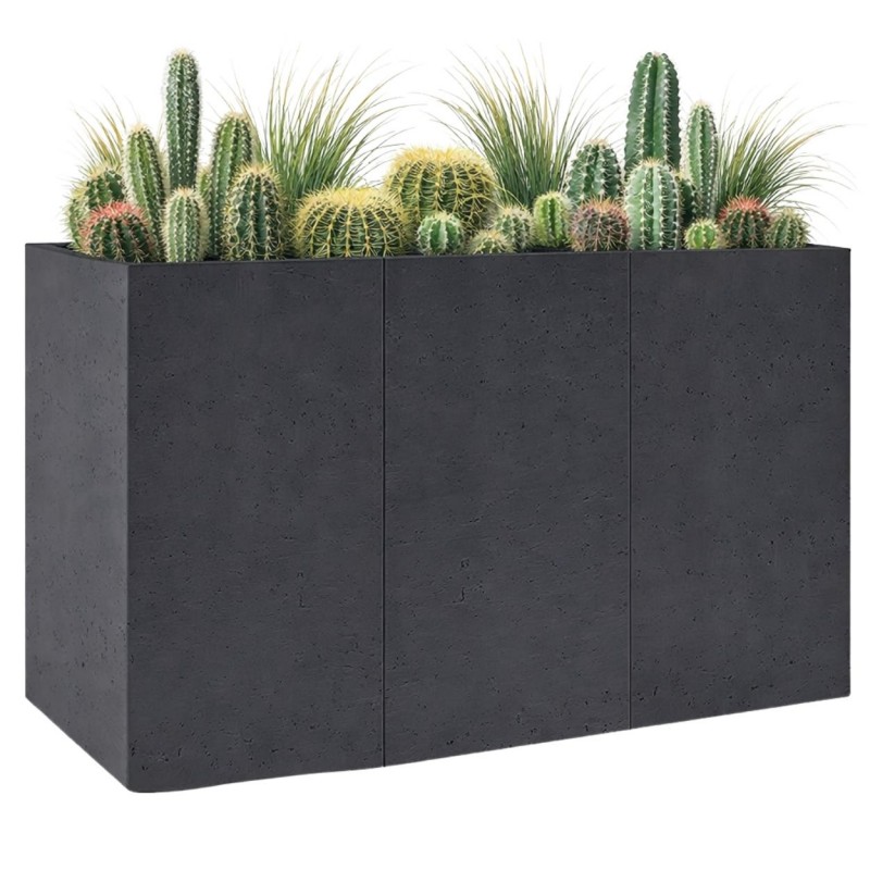 Donica Betonique na kółkach ECO antracyt 90x30xh60 cm