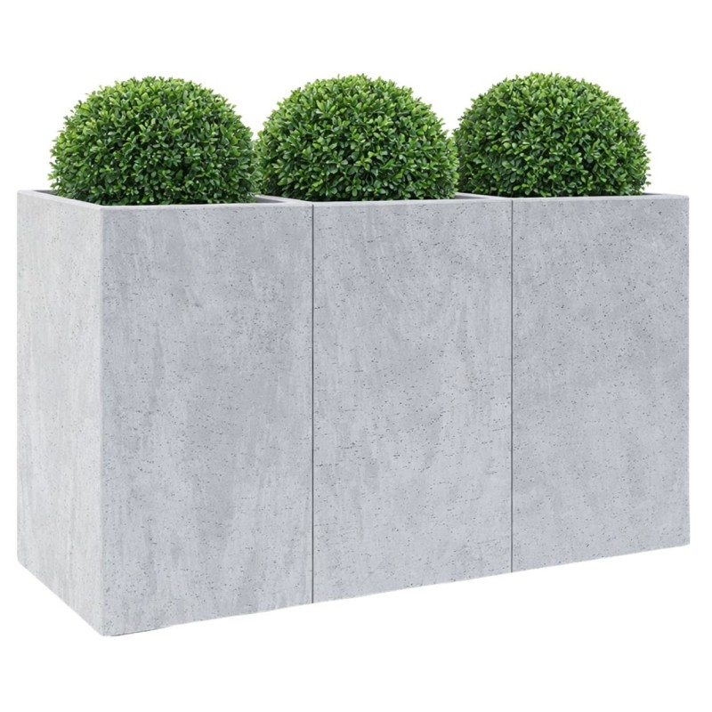 Donica Betonique na kółkach szary beton 90x30xh60 cm