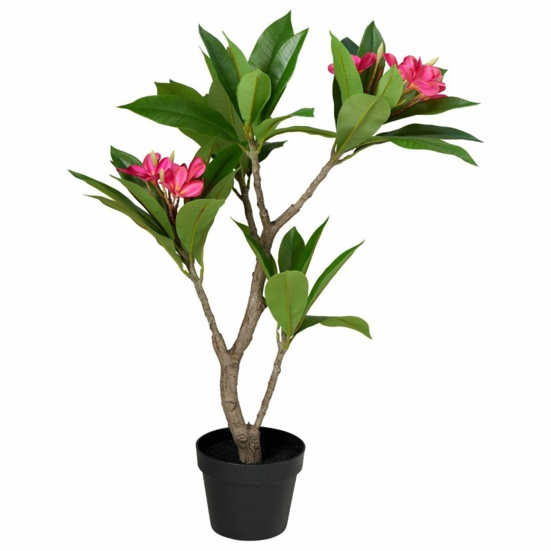 HowHomely Sztuczne drzewko frangipani różowa 90 cm w doniczce