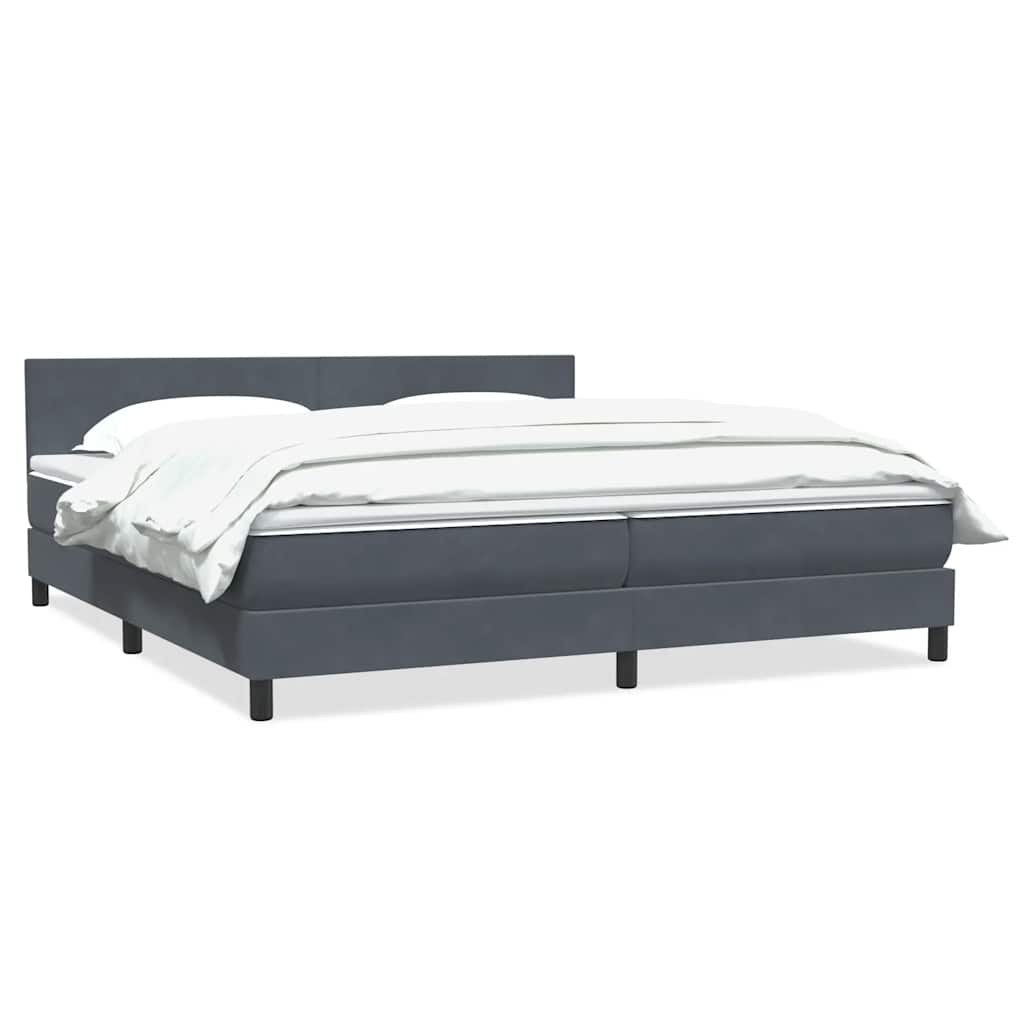 VidaXL Łóżko typu Box Spring z materacem Ciemnoszary 180x220 cm