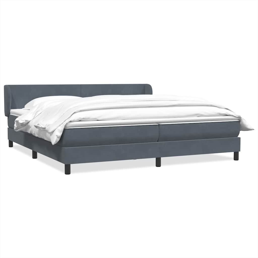 VidaXL Łóżko typu Box Spring z materacami Ciemnoszary 180x220 cm
