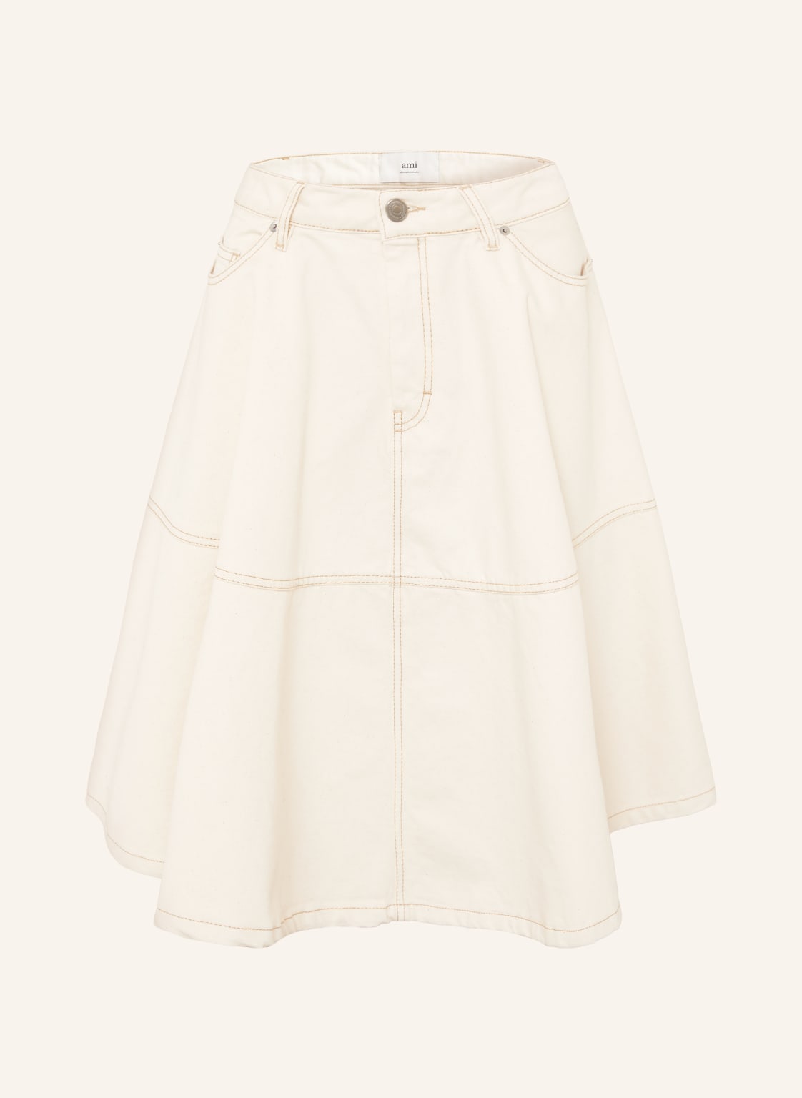 Ami Paris Spódnica Jeansowa weiss