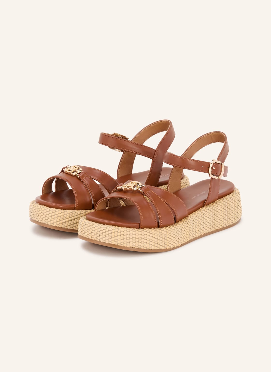 Tommy Hilfiger Sandałki Na Platformie braun