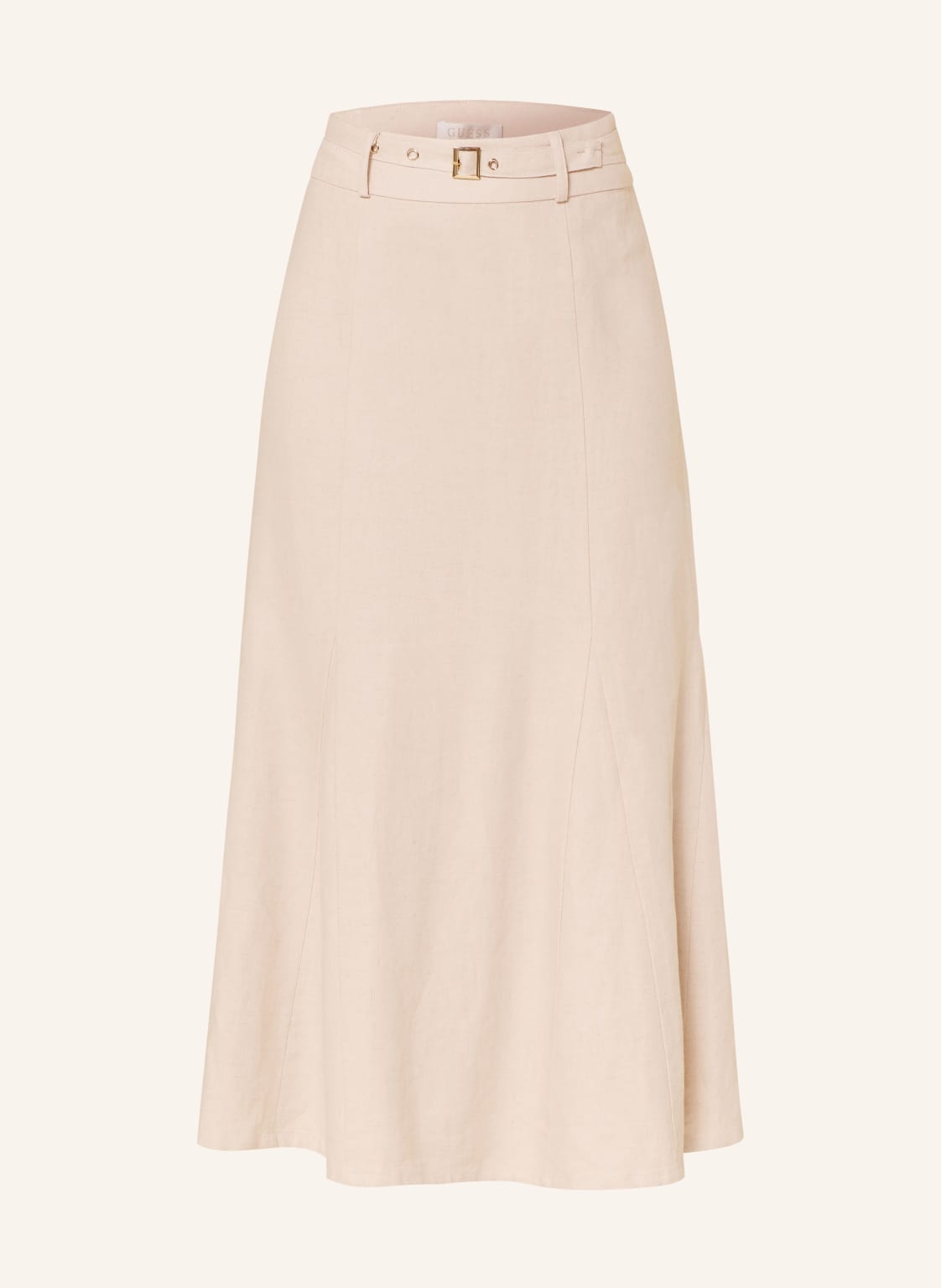 Guess Spódnica Ryan Z Paskiem beige