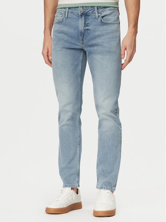 Guess Jeansy M6GAS2 D1118 Niebieski jasny Slim Tapered Fit