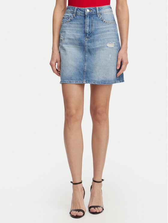 JOOP! Jeans Spódnica jeansowa Rosalie 30102891 Niebieski Regular Fit