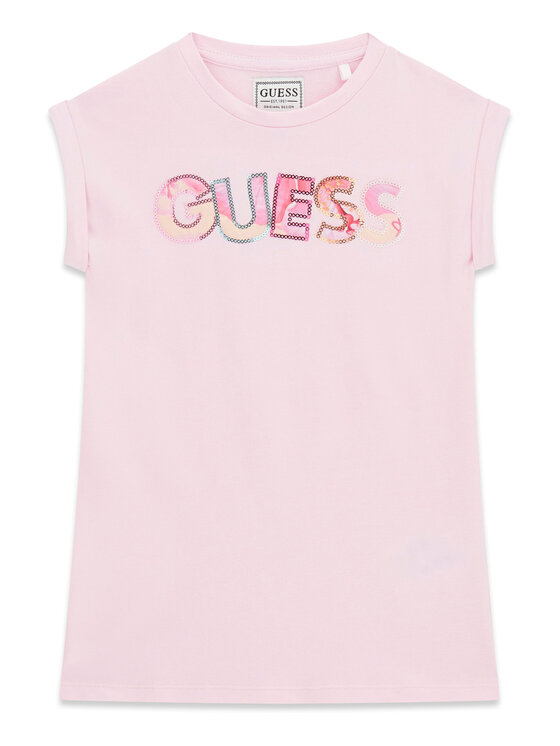 Guess Sukienka codzienna K6GK10 KAE24 Różowy jasny Regular Fit