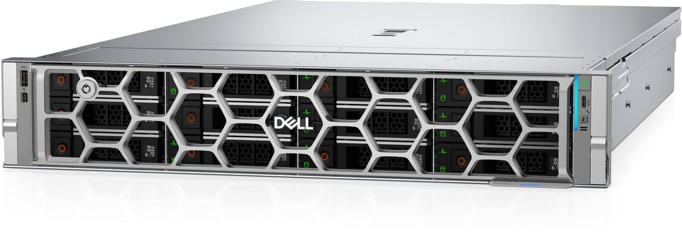DELL R570 serwer 960 GB Rack (2U) Intel Xeon 6 6507P 3,5 GHz 32 GB DDR5-SDRAM 1100 W 3J05W