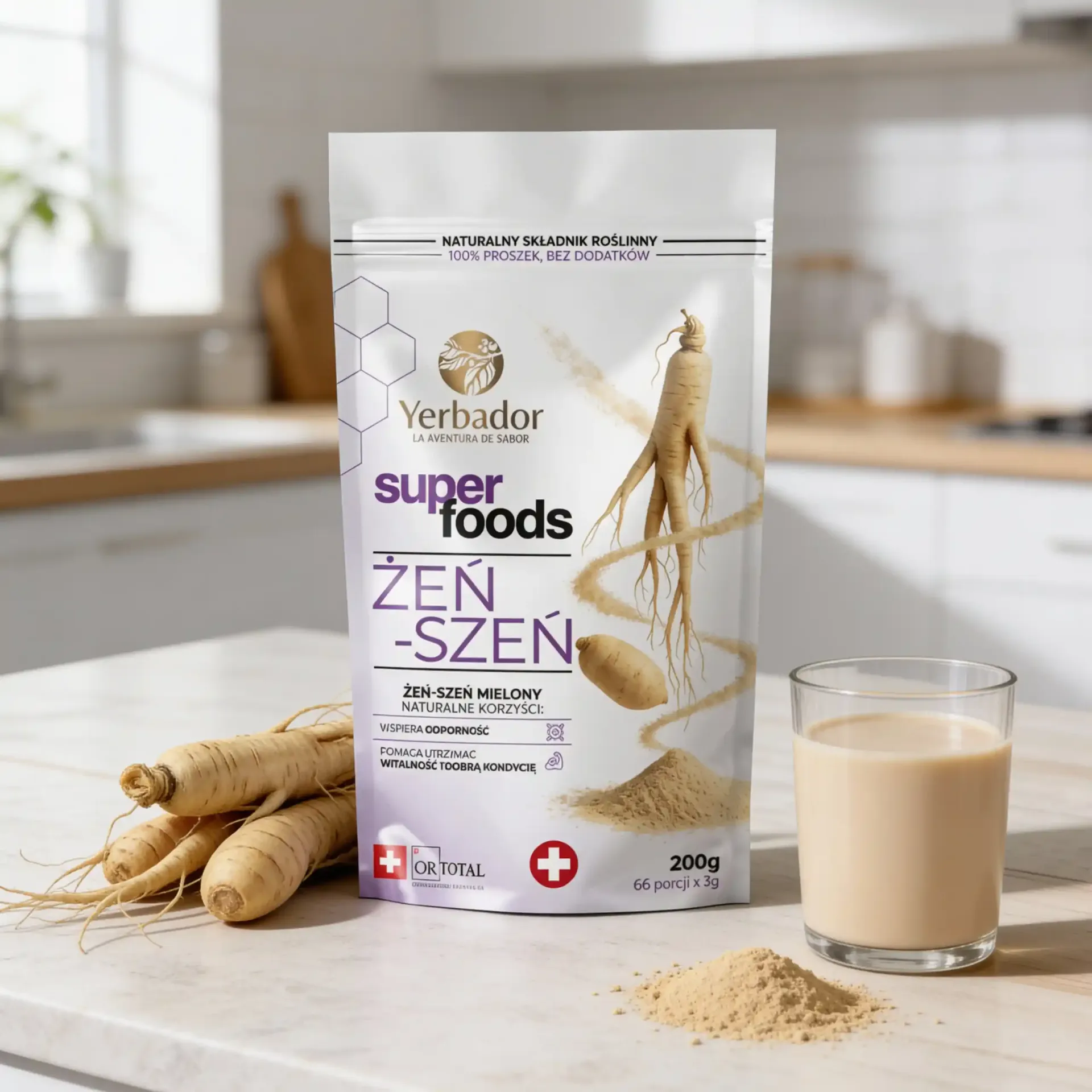 Żeń-szeń w Proszku – 100 g – Naturalne Wsparcie Odporności i Energii