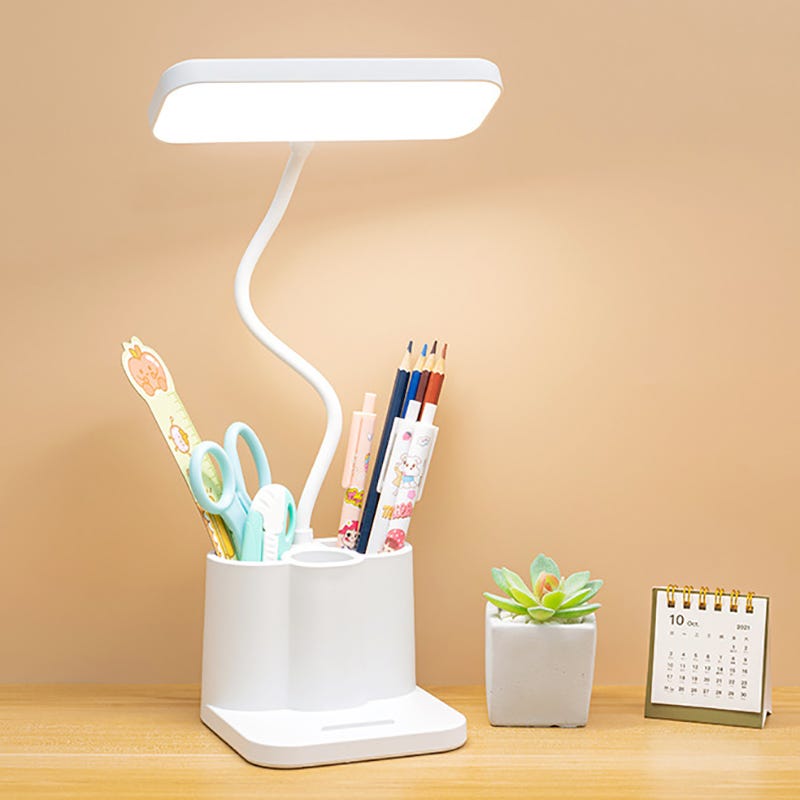 Lampka biurkowa LED z akumulatorem - sterowanie dotykowe - ściemniacz 3-stopniowy - lampka nocna do czytania - do biura i domu, lampka biurkowa